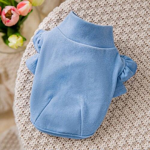 Bottoming Shirt Dog Cat Clothes Wild Stretch De velvet Comfortable Stripe All-match Cotton Blend Soft Base Pet Dog Clothes