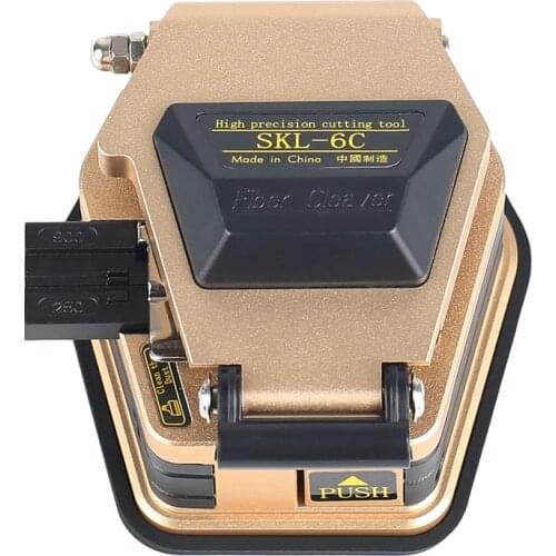 New Gold High Precision Fiber Cleaver SKL-6C Cable Cutting Knife Fiber Optic Knife Tools 16 Surface Blade