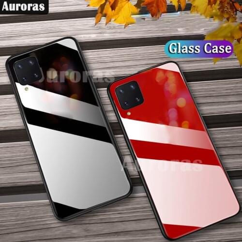 Auroras For Samsung Galaxy M32 4G Case Tempered Glass Hard Back Cover For Samsung M32 Case Shockproof Coques Fundas Case
