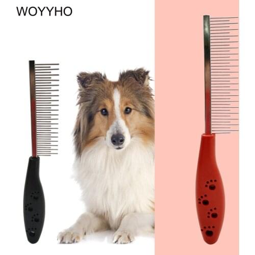 Pet Trimmer Hair Grooming Comb Puppy Dog Stainless Steel Shedding Brush Cleaning Tool