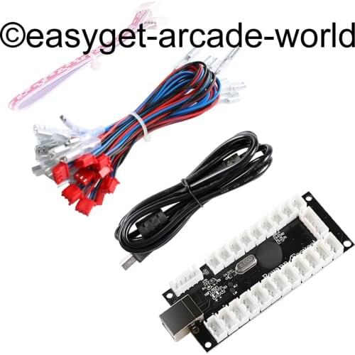 Reyann Arcade DIY Kits Parts Zero Delay LED USB Encoder Board To 5 Pin Joystick For MAME Cabinet & Raspberry PI Retropie Project