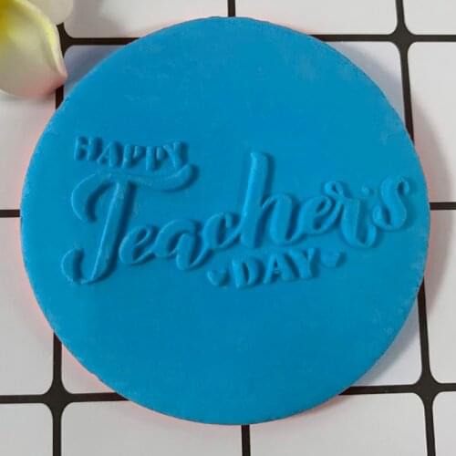 Happy Teachers Day Cake surrounding edge Decoration Cookies Baking Tool Acrylic seal Stamps Relief Cake Moulds