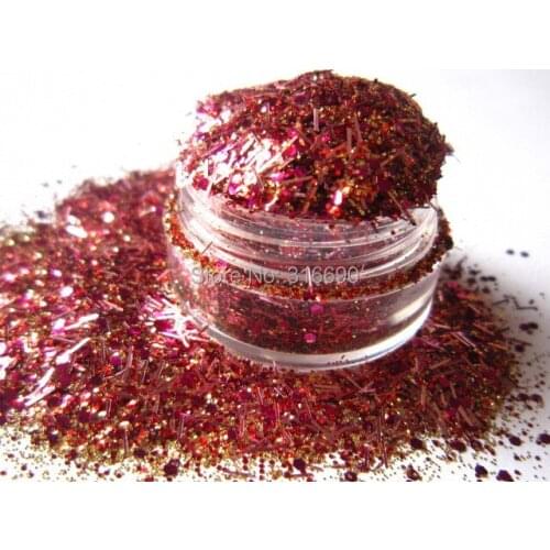 Solvent Resistant Glitter Mix Red and Green Matte Glitter Nail Glitter Mix