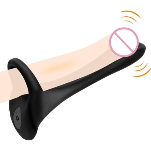 OLO Long Lasting Vagina Clitoris Massager Orgasm Couple G-Spot Vibrator Bondage Lock Cock Stimulate Nipples Penis Ring