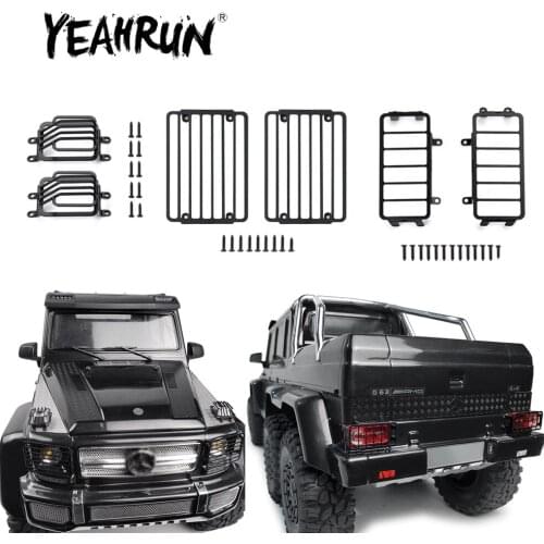 YEAHRUN 2Pcs Metal Rear Light Guards Grille for TRAXXAS TRX-6 G63 1/10 RC Crawler Car Upgrade Accessories Parts