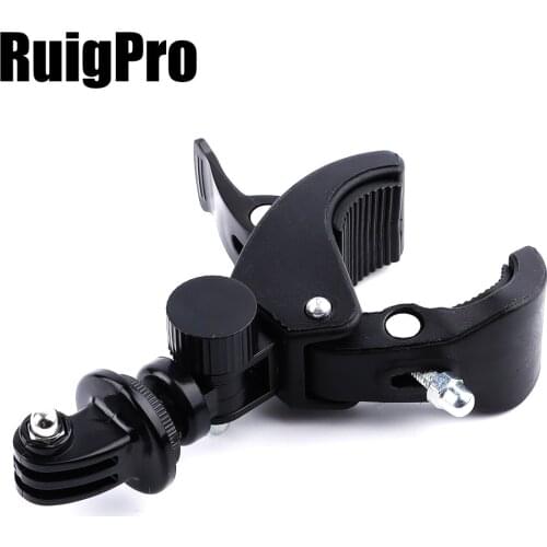 Bike Bicycle Motorcycle Handlebar Handle Clamp Bar Camera Mount Tripod Adapter For Gopro Hero 1 2 3 3+ 4 5 6 7 8 9 Black