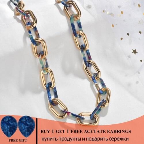 2019 New Leopard Print Chain Necklace Bohemian Chunky Long Collar Choker Necklaces For Women Bijoux Fashion Boho Jewelry