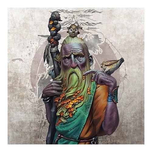 1/12 ancient warrior with bird bust Resin figure Model kits Miniature gk Unassembly Unpainted