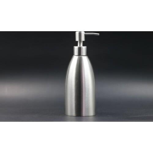 1pc 400ml 304 stainless steel ball lotion bottle circular liquid soap dispenser shower shampoo dispensers rasp dremel ke 1484