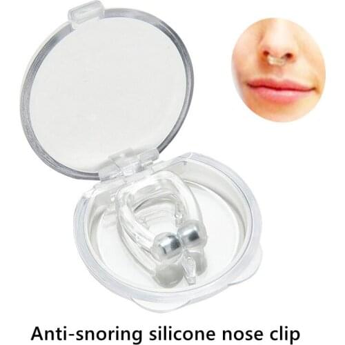 1PC Silicone Nose Clip Magnetic Anti Snore Stopper Snoring Silent Sleep Aid Device Guard Night Anti Snoring Device Health Care