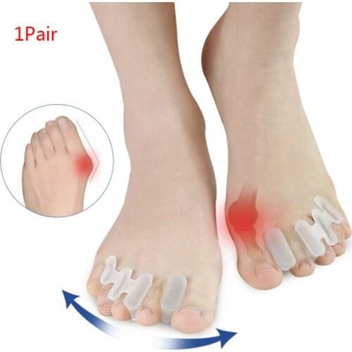 2Pcs Corrector Toe Protector Silicone Bunion Thumb Valgus Protector Preventing Blisters Nail Tools Foot Care Toe Separators Hot