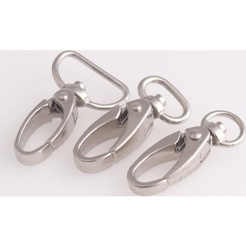 20pcs Metal Carabiner Clip Swivel Clasp DIY Craft Dog Buckles Lobster Snap Hook Lanyard Clips Key Chains Purse Strap Hardware