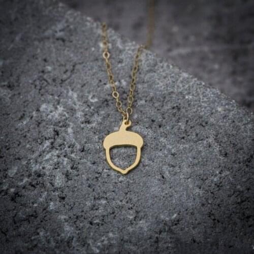 10 small nut pinecone Cone like doll head hollow necklace for animal squirrel plant pine Nature Forest necklace lucky jewelry