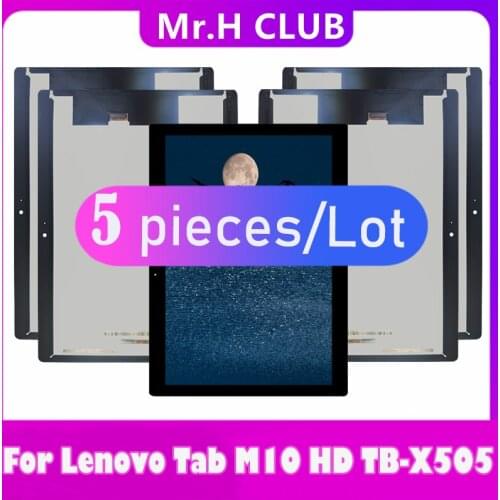 5 Pcs Pieces LCD For Lenovo Tab M10 TB-X505 X505 TB-X505F TB-X505L TB-X505X LCD Display Touch Screen Digitizer Assembly Replace
