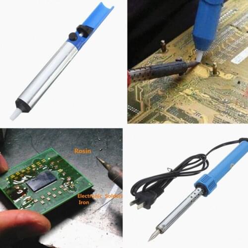 9 In 1 110V 30W DIY Electric Solder Starter Tool Kit Set Iron Stand Desolder Pump with US Plug