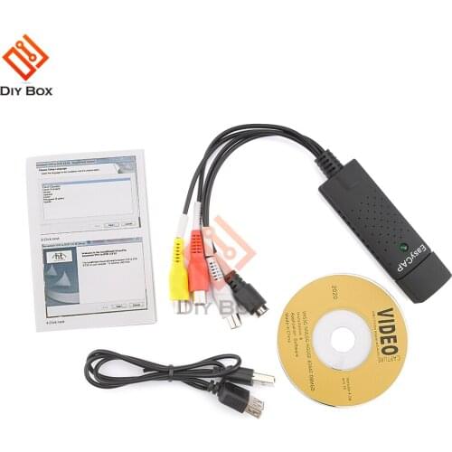 Easycap USB 2.0 Video Capture TV DVD VHS Video DVR Capture Adapter Card with Audio Support Win8 Win10 For Computer/CCTV Camera