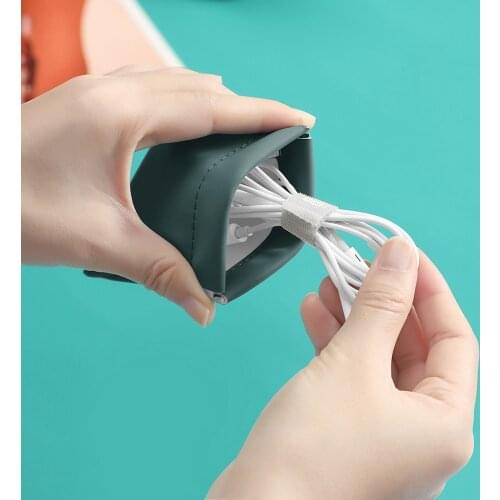 BUBM portable bag for earphone stainless steel shrapnel membory card holder USB organizer storage bag