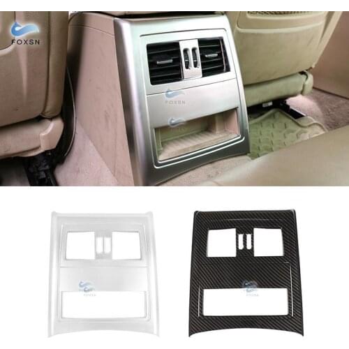 For BMW 3 Series E90 2005 - 2009 2010 2011 2012 Carbon Fiber Texture Car Rear Air Condition Air Vent Outlet Anti-kick Cover Trim
