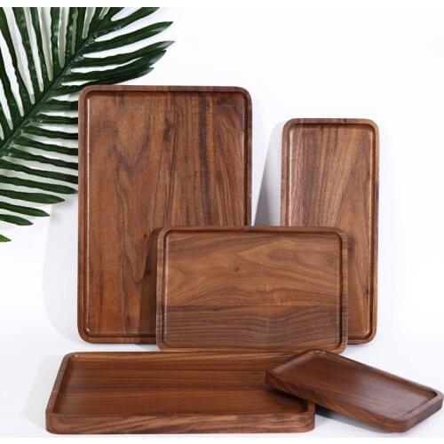 Home Decor Display Dishs Oval Fruit Desktop Holder Restaurant Wooden Plate Storage Tray Food Keeper Dessert Kitchen Snack Plate