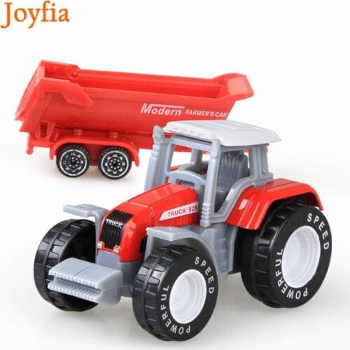 4 Types Boys Farm Truck Toy Vehicles Engineering Truck Car Models Tractor Trailer Toys Model Car Toy Collectible Car For Kids