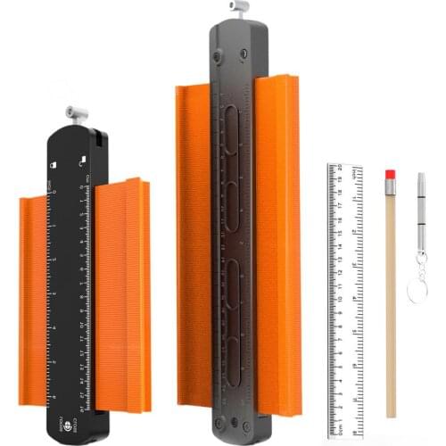 Contour Gauge Profile Duplicator Tool Adjustable Lock Alloy Edge Copy Shaping Wood Measure Tools Ruler Contour Copy Duplicator
