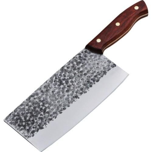 High Carbon Steel Forging Handmade Household Chef Special Slicing Knife Sharp Bone Cutting Meat Knife Non-Grinding Kitchen Knife