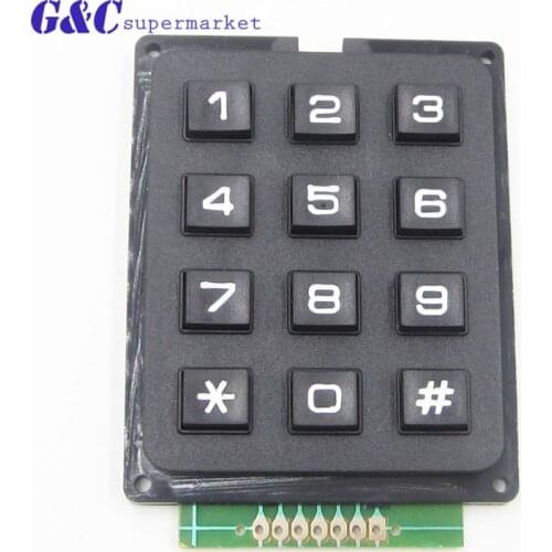 12 Key Membrane Switch Keypad 4 x 3 Matrix Array Matrix Keyboard Module Membrane Switch Keypad for Arduino