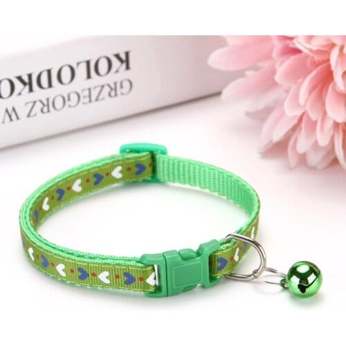 Cute Puppy Frosted Cat Collar ABS Adjustable Strap Small Pet Cat Kitten Collar with Bell Nylon Strap Pet Cat Collar
