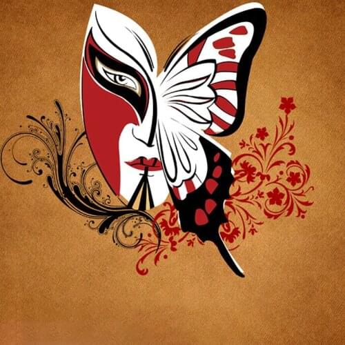 DIY Peking Opera Butterfly Patches for Clothes Sticker Heat Iron on Transfer Patch for Clothes Appliques Patches for Clothing