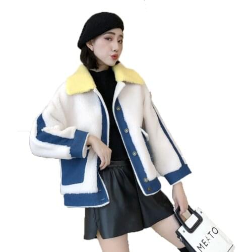 Coat Natural Real Fur Women Korean Autumn Winter Coat Women Clothes 2020 Vintage Sheep Shearling Wool Jacket Warm Top Hiver 9899