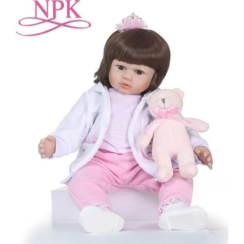NPK 58CM Real Vinyl Silicone Girl Reborn Baby Doll Toys Lifelike Baby Princess Realistia Doll Bebes Reborn Bonecas Real for Girl