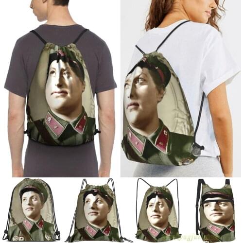 Unisex Drawstring Bags Lyudmila Pavlichenko Women Drawstring Backpacks Men Outdoor Travel Backpacks Training Fitness Bag