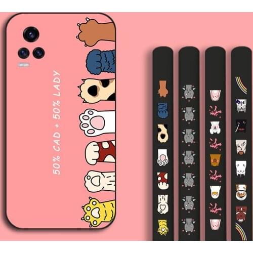 Silicone TPU Back Cover For Vivo Y12 Z5X S6 Y50 Y15 Y19 2019 Cute bear Side Pattern Case For Vivo S7E V20 Pro Y20 S7 Y73S