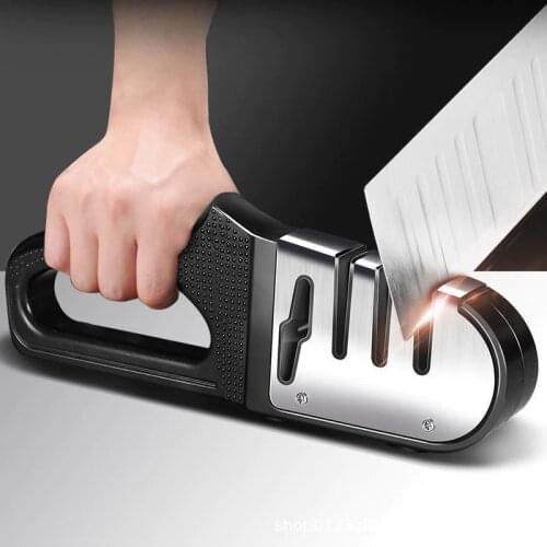 Knife Sharpener 4 Stages Professional Kitchen Sharpening Stone Grinder Knives Whetstone Tungsten Diamond Ceramic Sharpener Tool