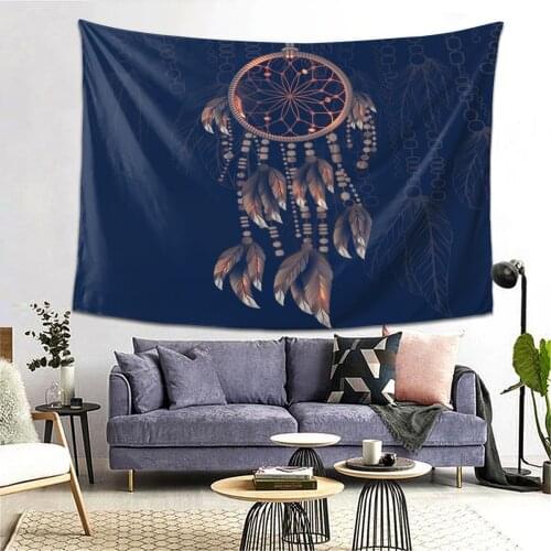 Dreamcatcher India Mandala Tapestry Wall Hanging Boho Decor Wall Cloth Tapestries Tapestry Mandala Wall Carpet 95x73cm