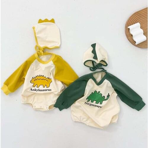 Spring Autumn Newborn Baby Clothes Infant Girls Bodysuit Long Sleeve Cute Cartoons Baby Boys Clothing Jumpsuit+Hat Outfit