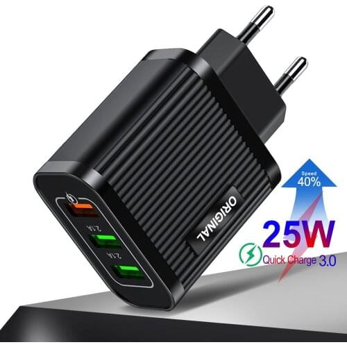 25W QC 4.0 USB Chargers For iPhone 12 11Samsung Smart Mobile Phone Fast Charging Adapter Universal Quick Charge 3.0 USB Chargers