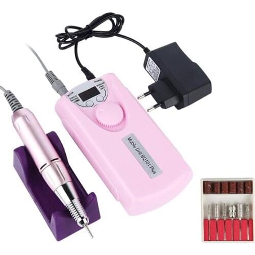 LCD 30000 RPM Electric Nail Drill Machine Mill Cutter Sets For Manicure Ceramic Nail Tips Manicure Electric Nail Pedicure File