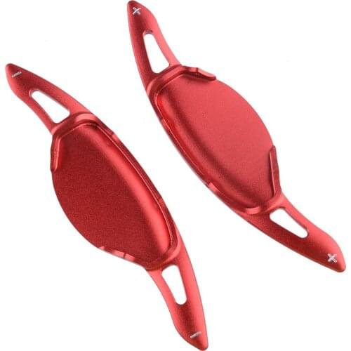 1 Pair Car Red Steering Wheel Shift Paddle Shifter Extension Aluminum Alloy Decoration Fit for Nissan Altima 2019 2020