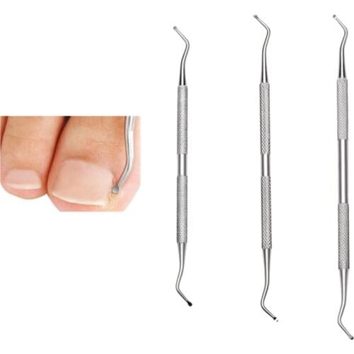 1Pc Dual-ended Nail Corrector Nail Cuticle Pusher Pedicure Stainless Steel Colorful Dead Skin Remover Nail Art Accessories Tool