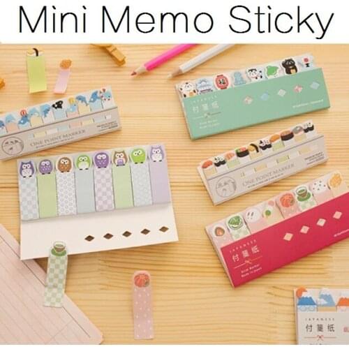 1pcs/pack Kawaii Cartoon Row Mini Memo Sticky Pad Notes convenient Office Decoration School Sticky Notes Stationery Supplies