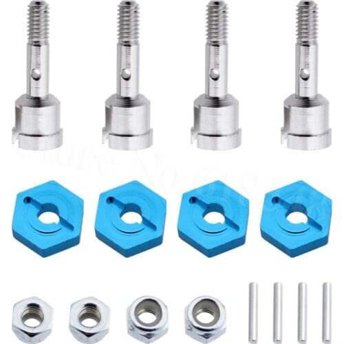 10 Sets Wheel Conversion Set Axle & 12mm Hex 1/18 Turn 1/10 On Road for WLtoys A959 A969 A979 A959-B A969-B RC Car Upgrade Parts