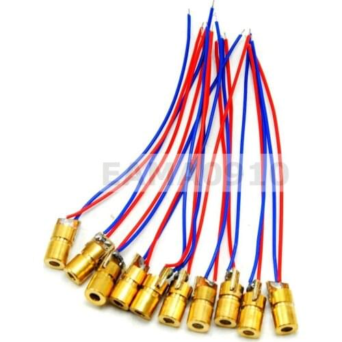 10pcs 650nm 2-5mW 3V 6*10mm Mini Red Laser Dot Diode Module