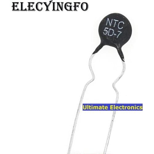 100pcs Thermistor NTC5D-7 5D-7 5D7 7MM Diameter Negative Temperature coefficient