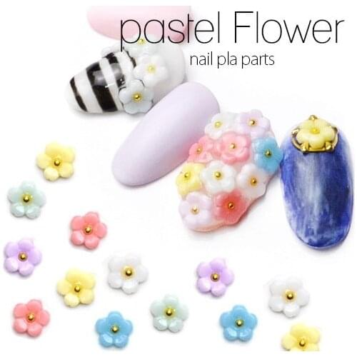 50pcs/pack Japan Korea 3D Nail Art Decorations Nail Accessories Kawaii Beautiful Flower Nail Parts DIY Charm Nail Tips Supplies