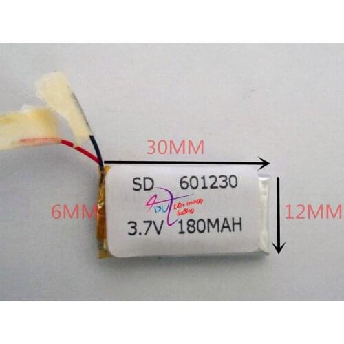 Tablet battery 3.7V tablet battery 601230 061230 180mah Bluetooth Battery Battery MP5 recorder