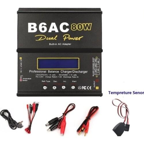 New B6ac V3 balanced charger 80W Ni MH / Ni Cd battery pack built in power supply for aircraft model intelligent charger