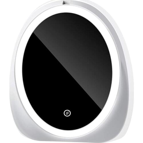 Large Cosmetic Organizer, Makeup Organizer Display Box with Drawers N Adjustable LED Light Rotating Mirror for Bathroom, Dresser