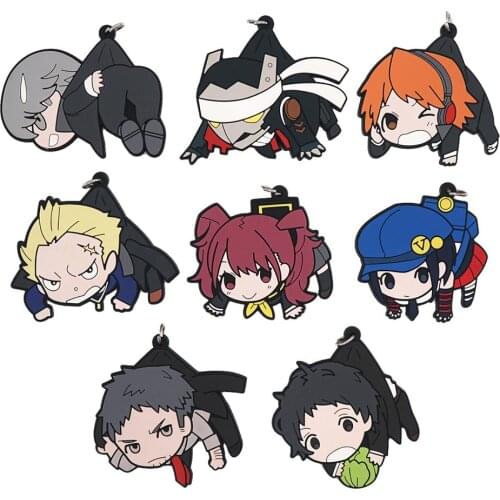 Persona 4 Anime P4 Yu Narukami Kanji Tatsumi Rise Kujikawa Tohru Adachi Strap Rubber Keychain