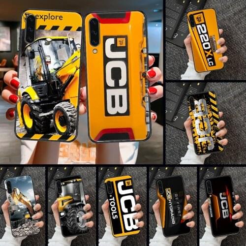 Jcb excavator logo Phone case For Samsung Galaxy A 3 5 7 8 10 20 21 30 40 50 51 70 71 E S 2016 2018 4G black painting cell cover